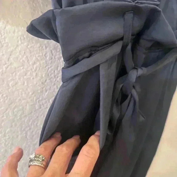 Dress Day Brand Blue Size Medium Woman's Wide Leg Pantsuit Soft Comfortable - Picture 7 of 15